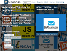 Tablet Screenshot of bizanosa.com